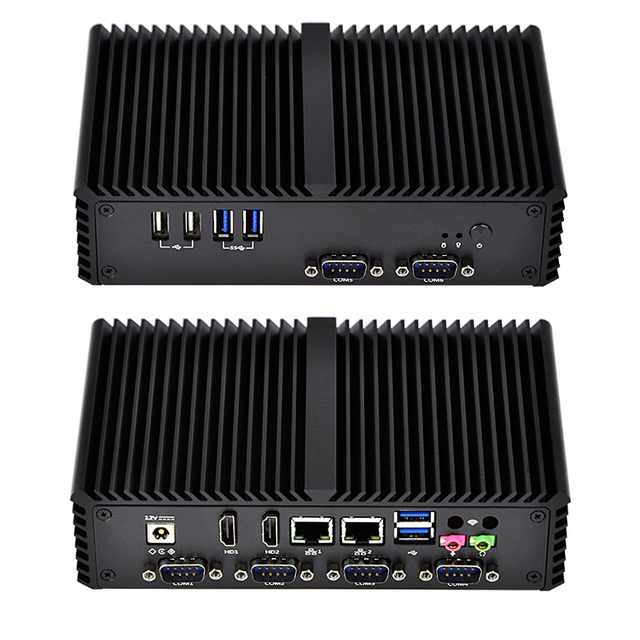 OEM Core I5 Processor Dual Lan 6*USB Multiple Serial-port RS485 VGA Fanless X86 POS Mini PC Computer