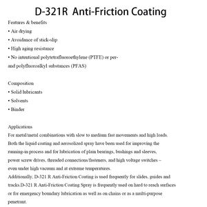 Lubricante en Aerosol de Película Seca WBG D-321R 14OZ, Revestimiento Anti-Fricción en Spray - Product Image 3
