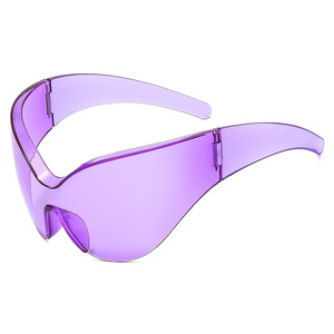 Gafas de sol tipo mariposa sin montura, lentes de espejo UV400, estilo Y2K, protección solar unisex para adultos - Product Image 5