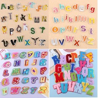À la mode bricolage 5CM coloré brodé Patch lettres presse à chaud broderie Alphabet lettre numéro patchs pour fer sac chapeau