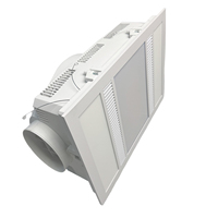 Chauffe-plafond multifonctionnel en plastique halogène pour salle de bain avec ventilateur d'extraction haute efficacité et éclairage