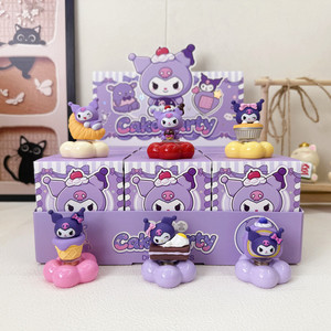 Figurine en résine Kuromi Spinning Blind Box - Décoration de bureau mignonne et tendance, jouet surprise - Product Image 1