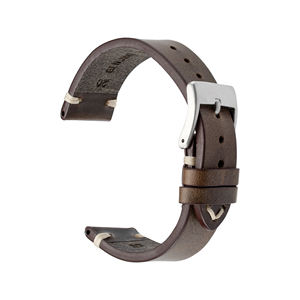 For Best Selling Soft Multi Color Italian Leather Hand-<b>Stitched</b> Beige Fashion 20mm Good Looking <b>Watch</b> Strap - Product Image 4