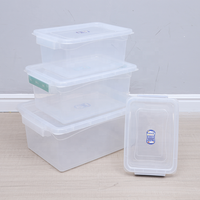 Vente flash : Ensemble de contenants alimentaires en plastique de qualité alimentaire, 4L, 5,5L, 10L, 16L, couvercles hermétiques disponibles pour les commandes en gros