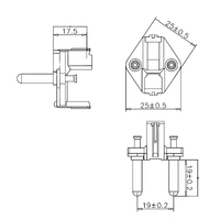 Ventes directes d'usine Europe Schuko Cee7/7 EU Plug Insert French Power Plug Pièces internes CEE 7/5 Type E
