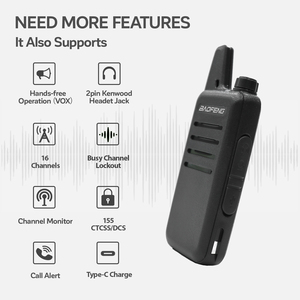2pcs Baofeng VT-C2 Hot Selling Mini <strong>Radio</strong> 2W/0.5w <strong>PMR</strong> FRS Outdoor Handheld Device UHF Walkie Talkie - Product Image 3