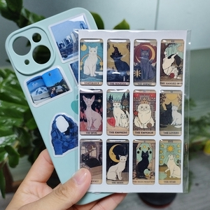 Custom Designed Raised Epoxy Resin Phone case Stickers A6 A5 Crystal <b>Clear</b> Non-yellowing 3D Dome Stickers Sheets - Product Image 2