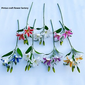 Nuovi <span class=keywords><strong>Fiori</strong></span> Artificiali di Giglio a 2 Teste Modello H600 per Decorazioni Floreali da Interno ed Esterno, Sale Matrimoni, Casa e Esportazione - Product Image 5