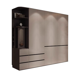 Armoire autoportante moderne, durable et résistante à l'humidité, fabrication sur mesure, placard de chambre à coucher, plusieurs compartiments, portes hautes, solide - Product Image 4