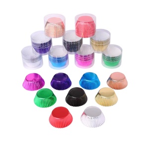 Lixsun Standard 100Pcs Muffin Wrappers for Party Baking Cup Cake Liners Greaseproof Paper Foil Cupcake Muffin Liners Set