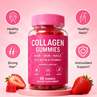 Gummies de collagène NUTRTECH pour adultes, 60 unités, éclaircissement de la peau, antioxydant, soutien énergétique, récupération musculaire, immunité