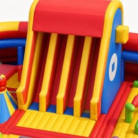 Parque de Obstáculos Inflable Comercial, Gran Parque de Diversiones Inflable de PVC, Ciudad de Diversión Inflable Gigante para Niños, Juegos en Equipo, Eventos y Fiestas