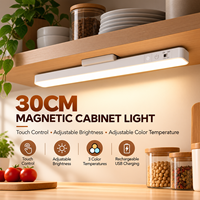 Barre lumineuse magnétique pour placard, lampe de lecture et d'étude, éclairage LED rechargeable pour l'école, le dortoir, la maison et le rangement