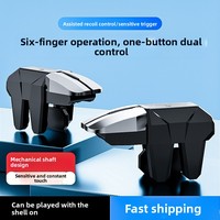 Manette de jeu sans fil S11 à six doigts avec gyroscope six axes pour téléphones à écran tactile - Conception 50 coups par seconde