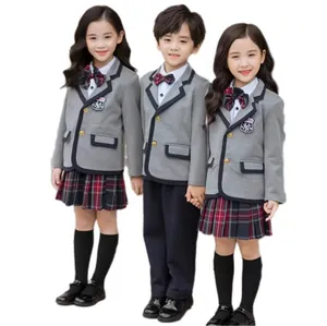 High Quality Kids Suit School Uniform Autumn Blazer Clothes School Uniform For Girl Uniforms Suit
