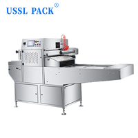HVT-450A Geïntegreerde Atmosfeer Tray Sealer voor Gekookt Voedsel, Vlees, Zeevruchten, Trayverpakking, RVS, Automatische Continue Trayverpakkingsmachine