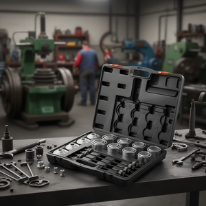 Kit de bagues en acier, 28 pièces, manchon de tirage et de pression pour le démontage et l'installation des roulements, réparation de machines - Product Image 2