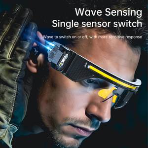 Luz frontal para ciclismo con sensor, luz de inspección para reparación de lentes, luz de trabajo con sensor de ondas inteligente, faro a prueba de viento - Product Image 5