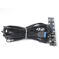 Cable para Panel Frontal de Ordenador, Doble USB 3.0 + Tipo C + Audio HD + Interruptor de Reinicio y Encendido para Panel Frontal de Ordenador