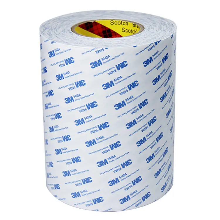 9448A Jumbo Roll Strong Double Sided Tape 50cm Big Carton Packed Heat-Resistant Adhesive Tissue Tape 3 m