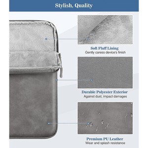 Housse de tablette rembourrée en éponge épaisse, multi-compartiments, fermeture éclair, étui de transport pour tablette, pochette antichoc pour tablette, pour le bureau, l'école - Product Image 3