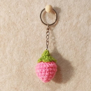 Creative Crochet Keychain Crochet Strawberry Key Chains Knitting Handmade Cute <b>Keyring</b> Pendant Accessories Funny Carrot Keychain - Product Image 3