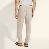 Pantalon en tissu de coton et de lin personnalisé de haute qualité, pantalon 100% lin pour hommes