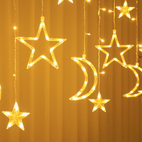 Étoile Lune Led Rideau Guirlande Guirlande Lumineuse Eid Mubarak Ramadan Décoration Pour La Maison Islam Musulman Fête Décor Eid Cadeau