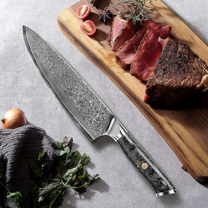 سكين مطبخ من الفولاذ الدمشقي على الطريقة اليابانية ، سكين طهي احترافي للاستخدام المنزلي عالي الجودة بمقبض راتينج - Product Image 3