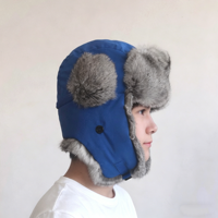 Chapeau d'aviateur russe d'hiver pour hommes et femmes, épaissi et chaud avec fourrure de lapin, vente en gros directe usine
