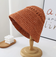 Chapeau Bob d'été pour femme, tissé à la main, à large bord, en paille, polyvalent, pour l'extérieur, protection solaire, style pêcheur, pour la plage