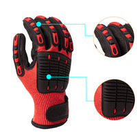 Gants de travail multi-usages antidérapants, anti-coupures, anti-chocs, en HPPE, avec revêtement TPR, résistants à l'abrasion