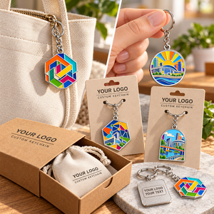 Porte-clés personnalisés en alliage de zinc émaillé pour événements d'entreprise, souvenirs promotionnels, cadeaux OEM ODM - Product Image 2