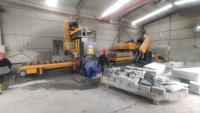 Machine de fabrication de pavés motorisée contrôlée par PLC avec pompe et engrenage, pour pavés en granit automatiques