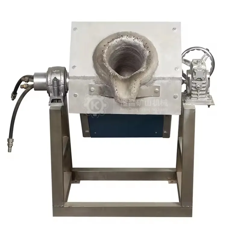 High Temperature Aluminium Copper Electric Induction Smelting Melting Equipment 10KG Gold Melting Furnace With Graphite Crucible