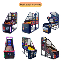 Machine de tir d'arcade de basketball avec écran LCD de luxe en gros, jeu mobile d'intérieur avec support en anglais pour adultes