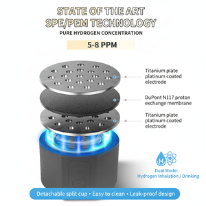 Generador Portátil de Agua Hidrogenada 300ml/220ml  5000+PPB con Certificación SPE/PEM, Envío el Mismo Día para Comercio Minorista y Mayorista - Product Image 3