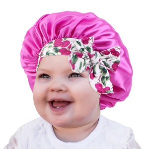 Chapeau <span class=keywords><strong>de</strong></span> <span class=keywords><strong>nuit</strong></span> en Satin pour enfants, nouveaux accessoires, élastique <span class=keywords><strong>de</strong></span> soins des cheveux, <span class=keywords><strong>Bonnet</strong></span> <span class=keywords><strong>de</strong></span> <span class=keywords><strong>nuit</strong></span>, Turban, mignon avec nœud, nouvelle collection - Product Image 1