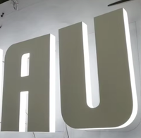 Enseigne en lettres acryliques personnalisées YIJIAO, entièrement éclairées sur le côté, avec éclairage LED, étanches, pour la décoration commerciale des centres commerciaux