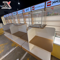 Meuble de Comptoir Commercial Moderne et Tendance pour Magasin de Jouets, Vitrine LED pour Présentoir de Poupées, Étagère de Présentation Personnalisée
