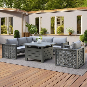 OSMEN DRESDEN Sofa Set <strong>Furniture</strong> 5pcs Set <strong>Garden</strong> <strong>Corner</strong> Sofa <strong>Rattan</strong> Chair for Patio Terrace - Product Image 1