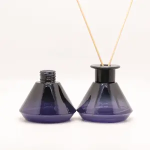 Wholesale Luxury Diffuser Glass Bottle 100ml Home Fragrance Reed Diffuser Empty black Aroma glass Bottles