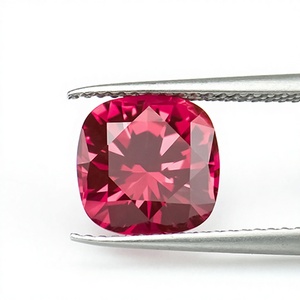 Bijoux : Pierre précieuse de rubis de laboratoire de méthode <span class=keywords><strong>Verneuil</strong></span>, taille carrée, sans certificat d'authentification - Product Image 3