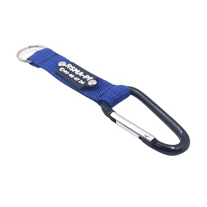 Custom Promotional Personalised Carabiner Strap Keyring With Logo