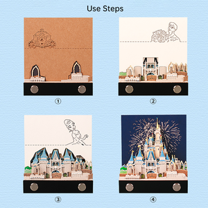 Nouveau 2027 – Mémo 3D en papier découpé, Château de <span class=keywords><strong>Princesse</strong></span> des Contes de Fées, Cadeau Esthétique et Créatif de Haute Qualité - Product Image 4