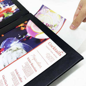 Porte-menu numérique personnalisé noir pour restaurant, A5 A4, avec éclairage, couverture de menu LED à 2 pages - Product Image 3