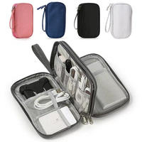 Bolsa Organizadora de Cables de Datos Portátil de Viaje, Protector de Cargador, Bolsa de Almacenamiento de Accesorios Electrónicos Digitales con Bolsillos