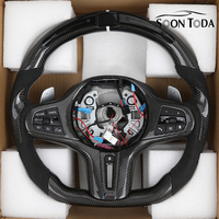 Volant en cuir semi-synthétique avec décoration en fibre de carbone, fonction de chauffage LED pour BMW X5 G20 G29 G05 G01 G06 G38 G30 M3 M4 M5 F90