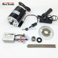 Kit moteur électrique à aimants permanents haute vitesse MY1020 750W 36V 48V pour scooter électrique, vélo, véhicules, moteur à courant continu à balais avec contrôleur et accélérateur