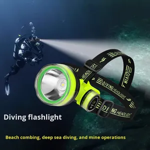 Linterna <span class=keywords><strong>de</strong></span> <span class=keywords><strong>Buceo</strong></span> Portátil Recargable LED, Foco Frontal Impermeable <span class=keywords><strong>de</strong></span> Alta Potencia 18650, Luz Frontal Subacuática - Product Image 1